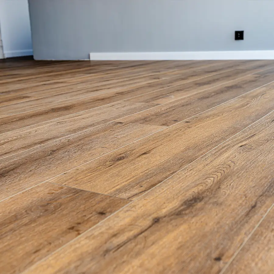 Oak wood flooring in a modern room